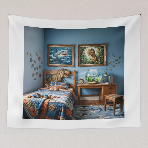 Item preview, Boys Bedroom Dinosaurs And Sharks designed and sold by Home Decor Art.