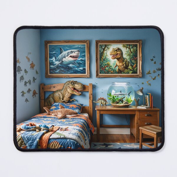 Item preview, Boys Bedroom Dinosaurs And Sharks designed and sold by Home Decor Art.