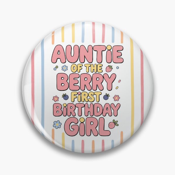 Item preview, Auntie Of The Berry First Birthday Girl Strawberry Lover designed and sold by giftfromheart.