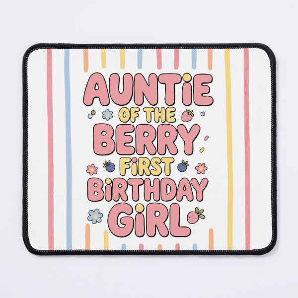 Item preview, Auntie Of The Berry First Birthday Girl Strawberry Lover designed and sold by giftfromheart.