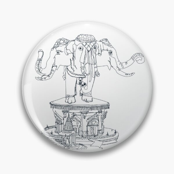 Item preview, Erawan Temple Bangkok drawing  designed and sold by Glockers99.