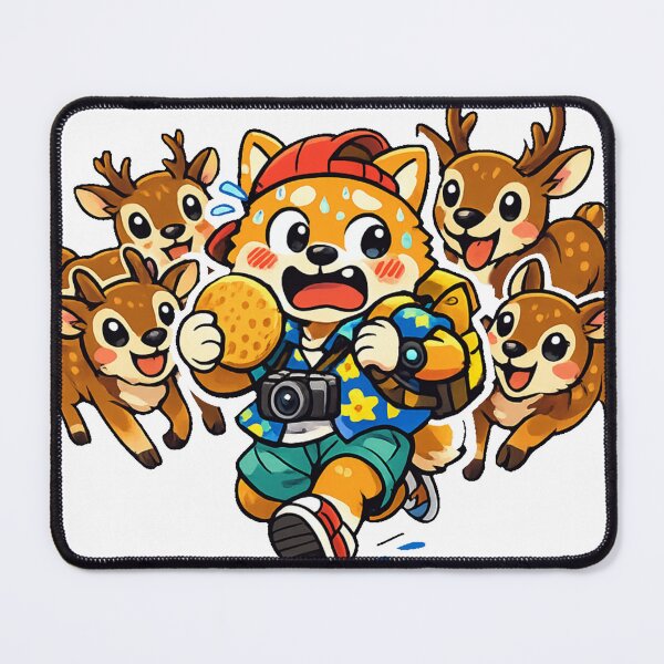 Item preview, Shiba Inu vs Nara Deer Crackers – Funny Japan Travel Meme Kawaii Sticker designed and sold by kawaii animal store (in Japan).