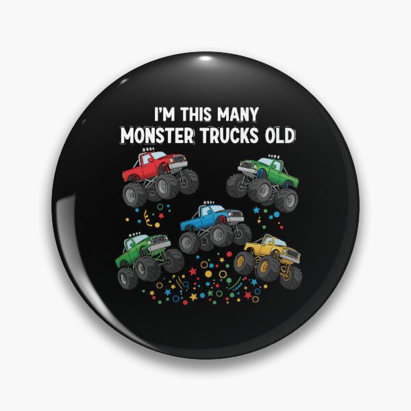 Item preview, I'm This Many Monster Trucks Old 5th Birthday Kid designed and sold by PopStars1993.