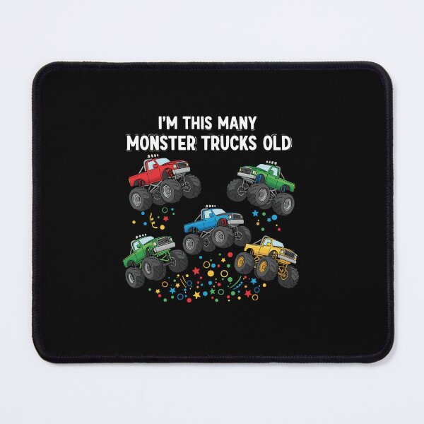 Item preview, I'm This Many Monster Trucks Old 5th Birthday Kid designed and sold by PopStars1993.