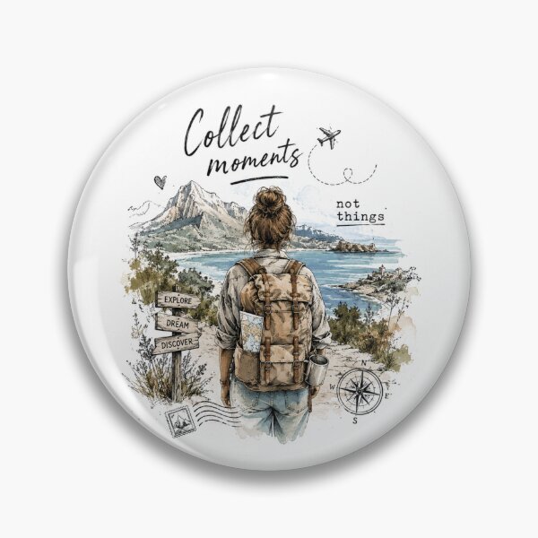 Item preview, Collect Moments Not Things Travel Quote designed and sold by DreamPixelPrint.