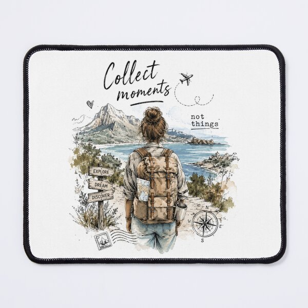 Item preview, Collect Moments Not Things Travel Quote designed and sold by DreamPixelPrint.