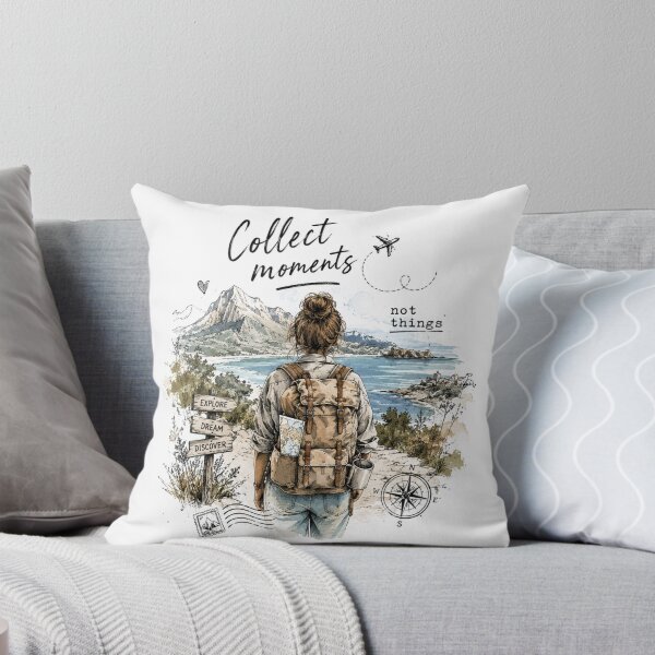 Item preview, Collect Moments Not Things Travel Quote designed and sold by DreamPixelPrint.