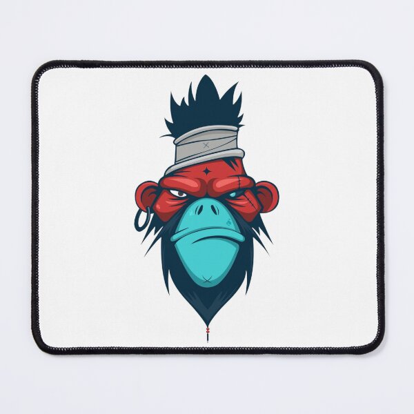 Item preview, Cyberpunk Warrior Monkey Red and Blue Vector designed and sold by Macias123.