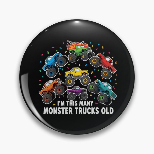 Item preview, I'm This Many Monster Trucks Old Kids Monster Truck Birthday Celebration designed and sold by PopStars1993.