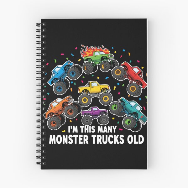 Item preview, I'm This Many Monster Trucks Old Kids Monster Truck Birthday Celebration designed and sold by PopStars1993.