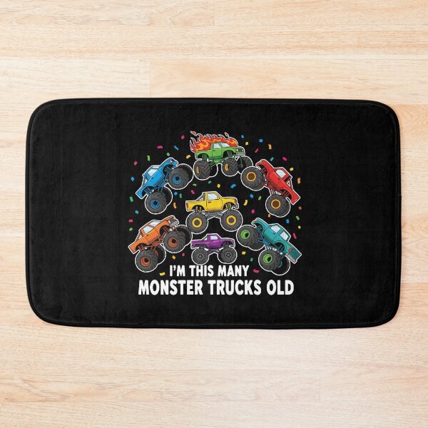 Item preview, I'm This Many Monster Trucks Old Kids Monster Truck Birthday Celebration designed and sold by PopStars1993.