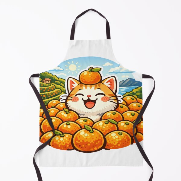 Item preview, Kawaii Mikan Cat Sticker – Happy Japanese Countryside Citrus Meme designed and sold by kawaii animal store (in Japan).