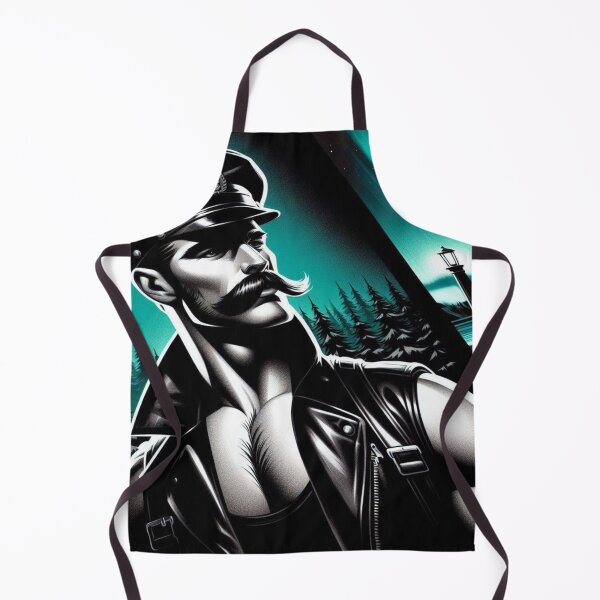 Item preview, Gay Daddy 1940s Eiksmarka Northern Lights Leather Daddy Norway Gay Art  designed and sold by ItsAKinkThing.
