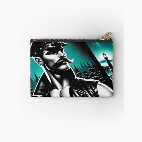Item preview, Gay Daddy 1940s Eiksmarka Northern Lights Leather Daddy Norway Gay Art  designed and sold by ItsAKinkThing.