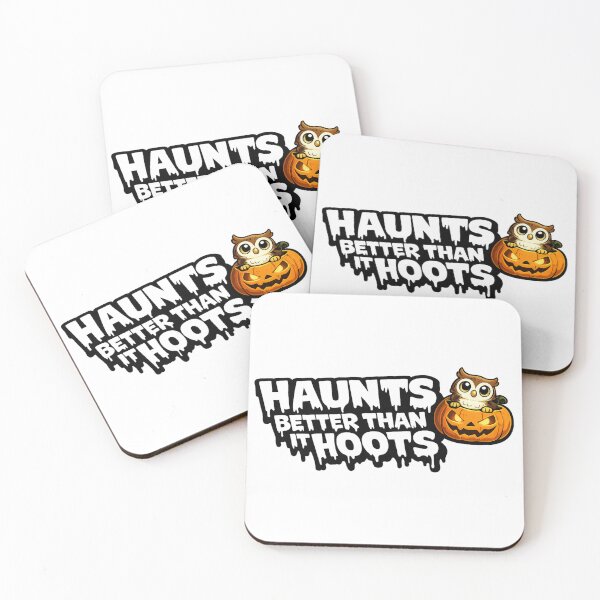 Item preview, Funny Halloween Owl Sticker | Haunts Better Than Hoots | Spooky Owl Gift designed and sold by Gremlin Hours.