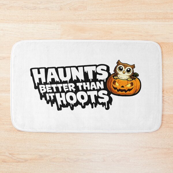 Item preview, Funny Halloween Owl Sticker | Haunts Better Than Hoots | Spooky Owl Gift designed and sold by Gremlin Hours.