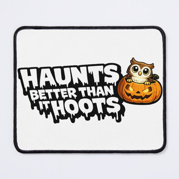Item preview, Funny Halloween Owl Sticker | Haunts Better Than Hoots | Spooky Owl Gift designed and sold by Gremlin Hours.