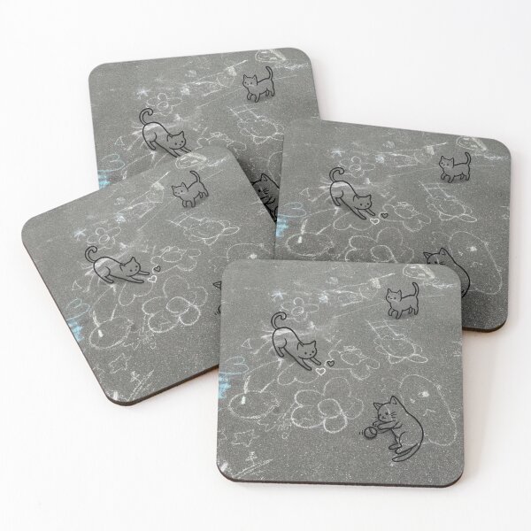 Item preview, Cats Playing on Chalk Street Art designed and sold by Komatoya.
