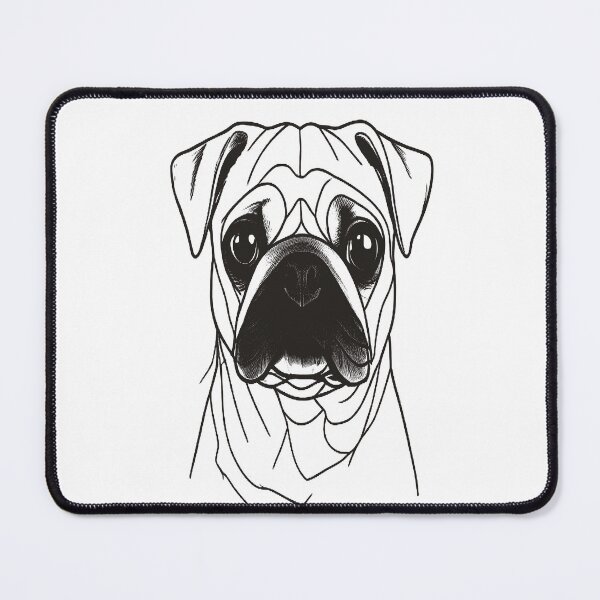Item preview, Pug in Minimalist Linear Art designed and sold by VestraDesign.