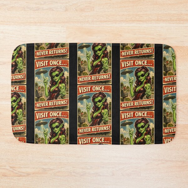 Item preview, Vintage Sci Fi UFO Cool Female Alien Poster designed and sold by Genius Geek.