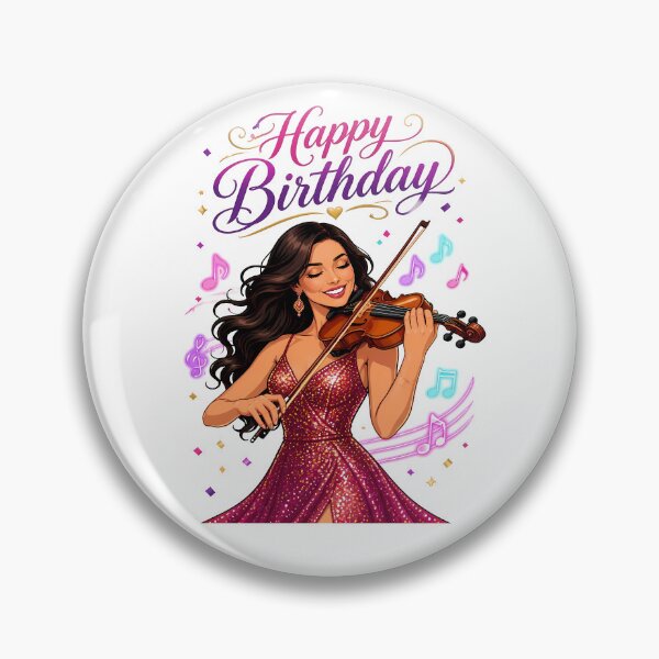 Item preview, Happy Birthday Violinist Gift – Elegant Female Violin Player  designed and sold by Art-Arcade6.