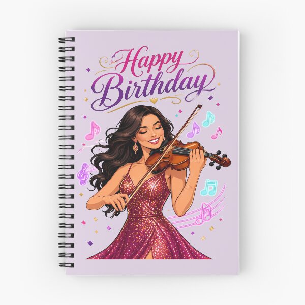 Item preview, Happy Birthday Violinist Gift – Elegant Female Violin Player  designed and sold by Art-Arcade6.