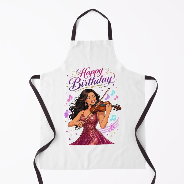 Item preview, Happy Birthday Violinist Gift – Elegant Female Violin Player  designed and sold by Art-Arcade6.