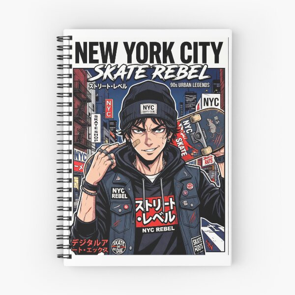 Item preview,  NYC Skate Rebel Anime Boy Street Rats Streetwear Fashion designed and sold by DigitalArtx-com.