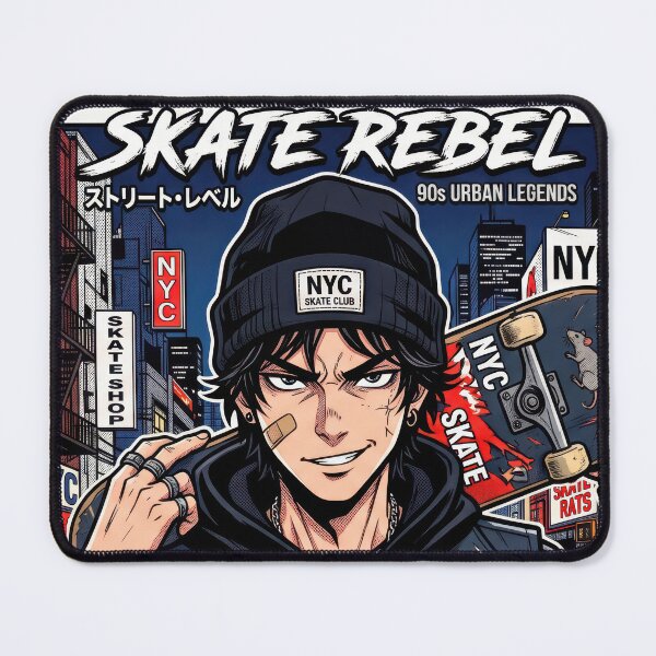 Item preview, NYC Skate Rebel Anime Boy Street Rats Streetwear Fashion designed and sold by DigitalArtx-com.