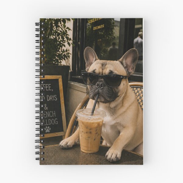 Item preview, Funny Dog Cafe , Cool Pug with Sunglasses Drinking Iced Coffee designed and sold by will freed18.