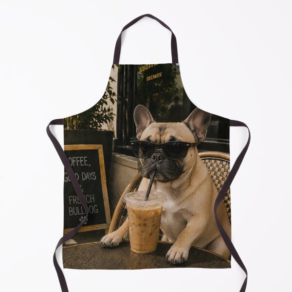 Item preview, Funny Dog Cafe , Cool Pug with Sunglasses Drinking Iced Coffee designed and sold by will freed18.