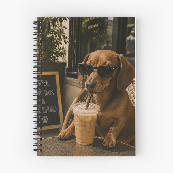Item preview, Funny Dachshund with Sunglasses Drinking Iced Coffee designed and sold by will freed18.
