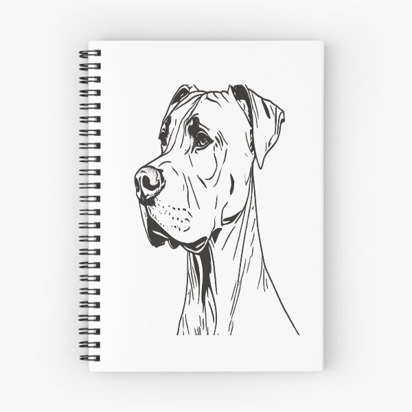 Item preview, Great Dane in Minimalist Linear Art designed and sold by VestraDesign.