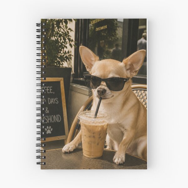 Item preview, Funny Dog Cafe , Funny Chihuahua with Sunglasses Drinking Iced designed and sold by will freed18.