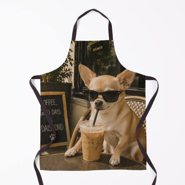 Item preview, Funny Dog Cafe , Funny Chihuahua with Sunglasses Drinking Iced designed and sold by will freed18.