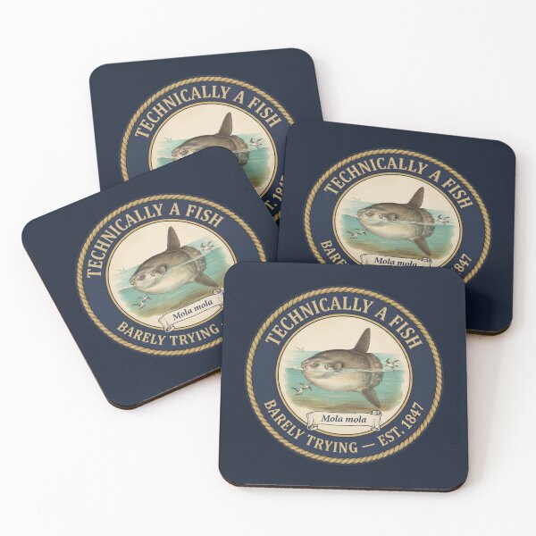 Item preview, Technically a Fish Ocean Sunfish Humor Badge designed and sold by CalmCapy Co.