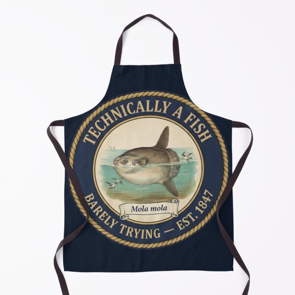 Item preview, Technically a Fish Ocean Sunfish Humor Badge designed and sold by CalmCapy Co.