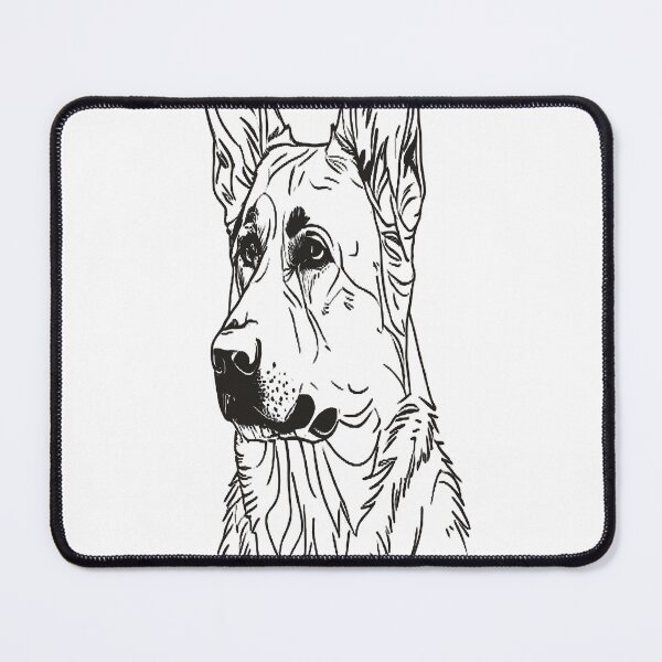 Item preview, German Shepherd in Minimalist Linear Art designed and sold by VestraDesign.