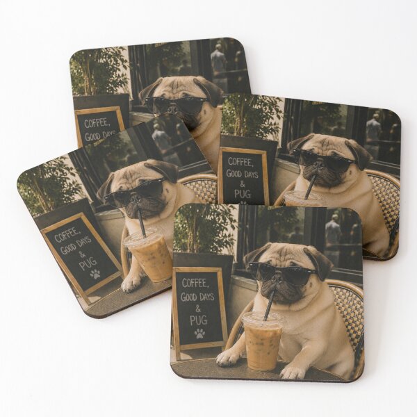 Item preview, Cool French Bulldog with Sunglasses Drinking Iced Coffee designed and sold by will freed18.