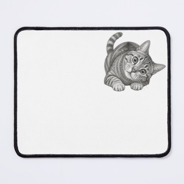 Item preview, Curious Head Tilt Cat Pencil Sketch designed and sold by CMA Design Studio.