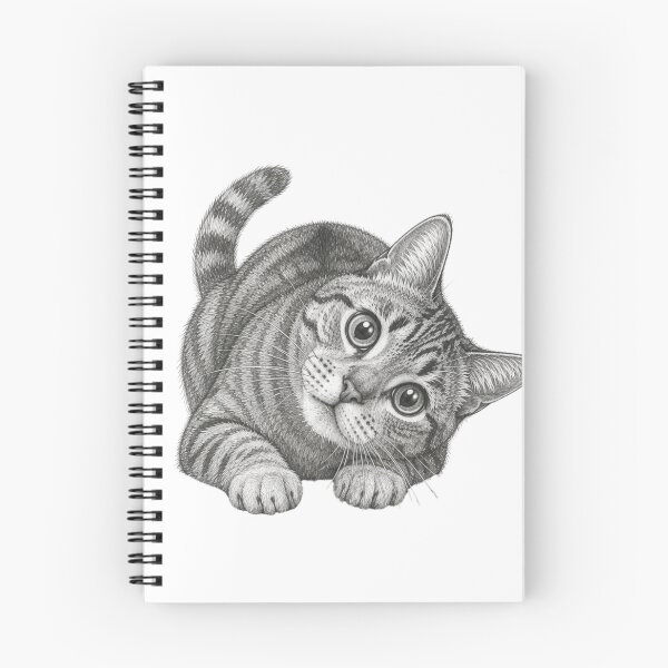 Item preview, Curious Head Tilt Cat Pencil Sketch designed and sold by CMA Design Studio.
