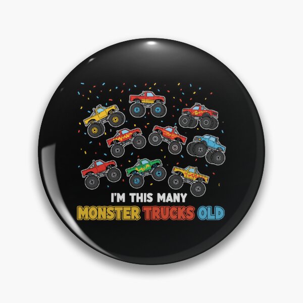 Item preview, I'm This Many Monster Trucks Old 9th Birthday Boy Kid Monster Truck Fan designed and sold by PopStars1993.
