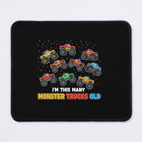 Item preview, I'm This Many Monster Trucks Old 9th Birthday Boy Kid Monster Truck Fan designed and sold by PopStars1993.