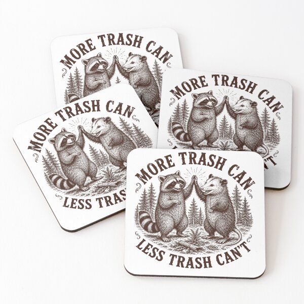 Item preview, More Trash Can Less Trash Can't, Raccoon Opossum Meme designed and sold by will freed18.