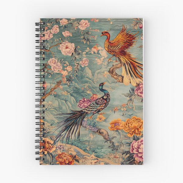 Item preview, Vintage Oriental Phoenix Peony Garden Botanical Wall Art Print designed and sold by GrinGalore.