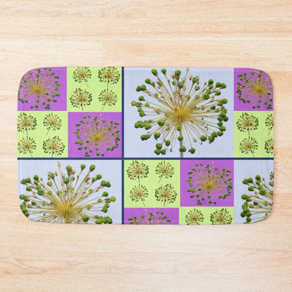 Item preview, Allium Flower Seed Head Macro Photo Collage designed and sold by JurateArt-DK.