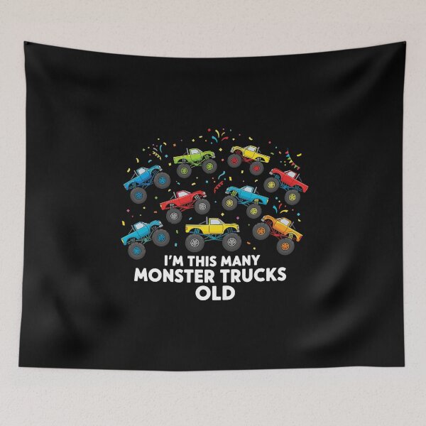 Item preview, I'm This Many Monster Trucks Old 9th Birthday Boy Kids Celebration designed and sold by PopStars1993.