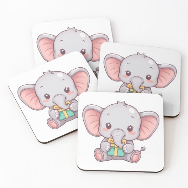 Item preview, Cute Elephant Giftbox Style - Pastel Animal Sticker designed and sold by DigitfanStudio.
