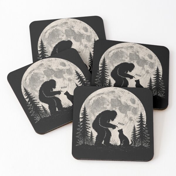 Item preview, Bigfoot Boops Cat Under Full Moon designed and sold by will freed18.