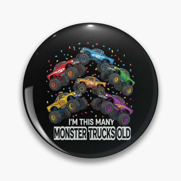 Item preview, I'm This Many Monster Trucks Old Seven Birthday Kid Monster Truck Lover designed and sold by PopStars1993.